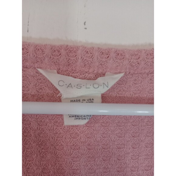 🌍5/$10🌏 Medium Caslon Pink Sweatshirt with faux buttons - Picture 4 of 9